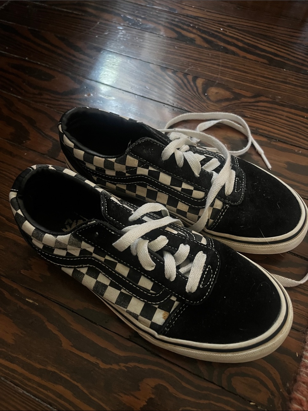 Vans Kids Black and White Checkerboard Old Skool Sneakers